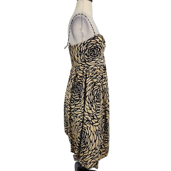 Vintage 1990s Vivienne Tam Silk Blend Satin Floral Cocktail Dress - Picture 6 of 6